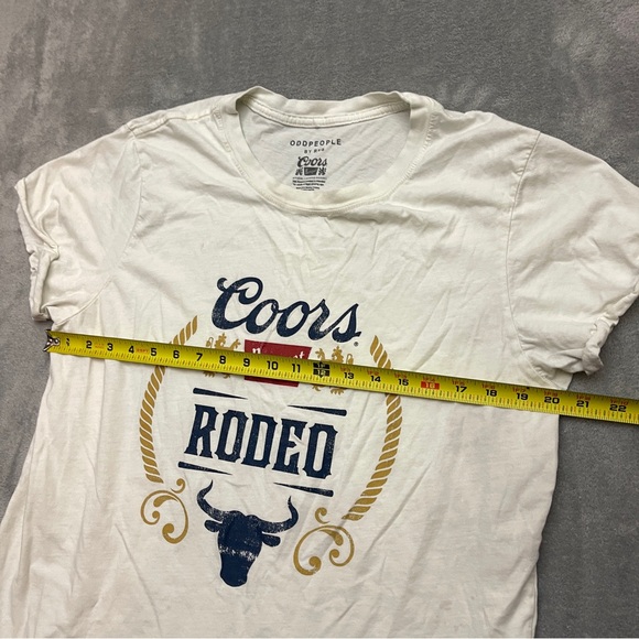 Odd People RKB Coors Banquet Rodeo T-Shirt, Women's Size L Crew Neck, White - Picture 6 of 9